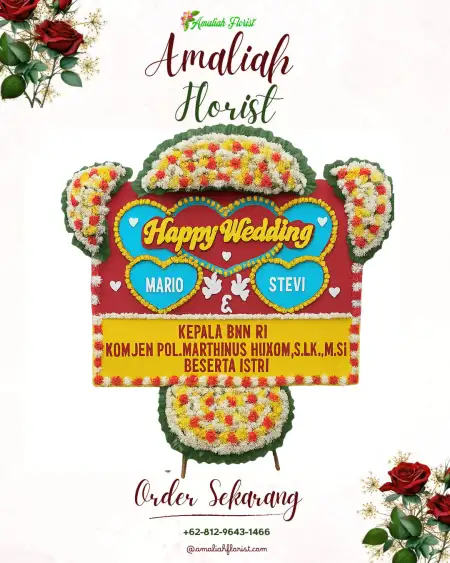 Papan Bunga Pernikahan Bendan